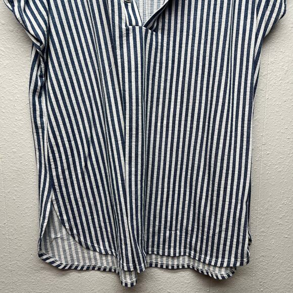 Time and Tru Tunic Womens 1X Hooded Striped Stretch Lightweight Lounge Casual - Picture 4 of 12